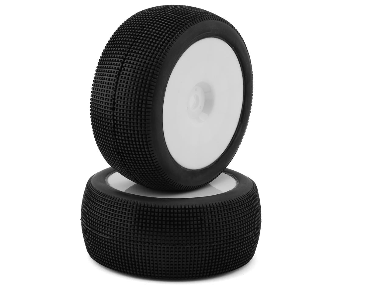 Raw Speed RC Mach One 1/8 Truggy Pre-Mounted Tires (White) (2) (Soft) - RWS180212SBW