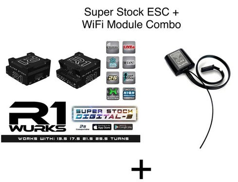 R1WURKS "Super Stock" 2S Digital 3 ESC + Wifi Module - 040013-1