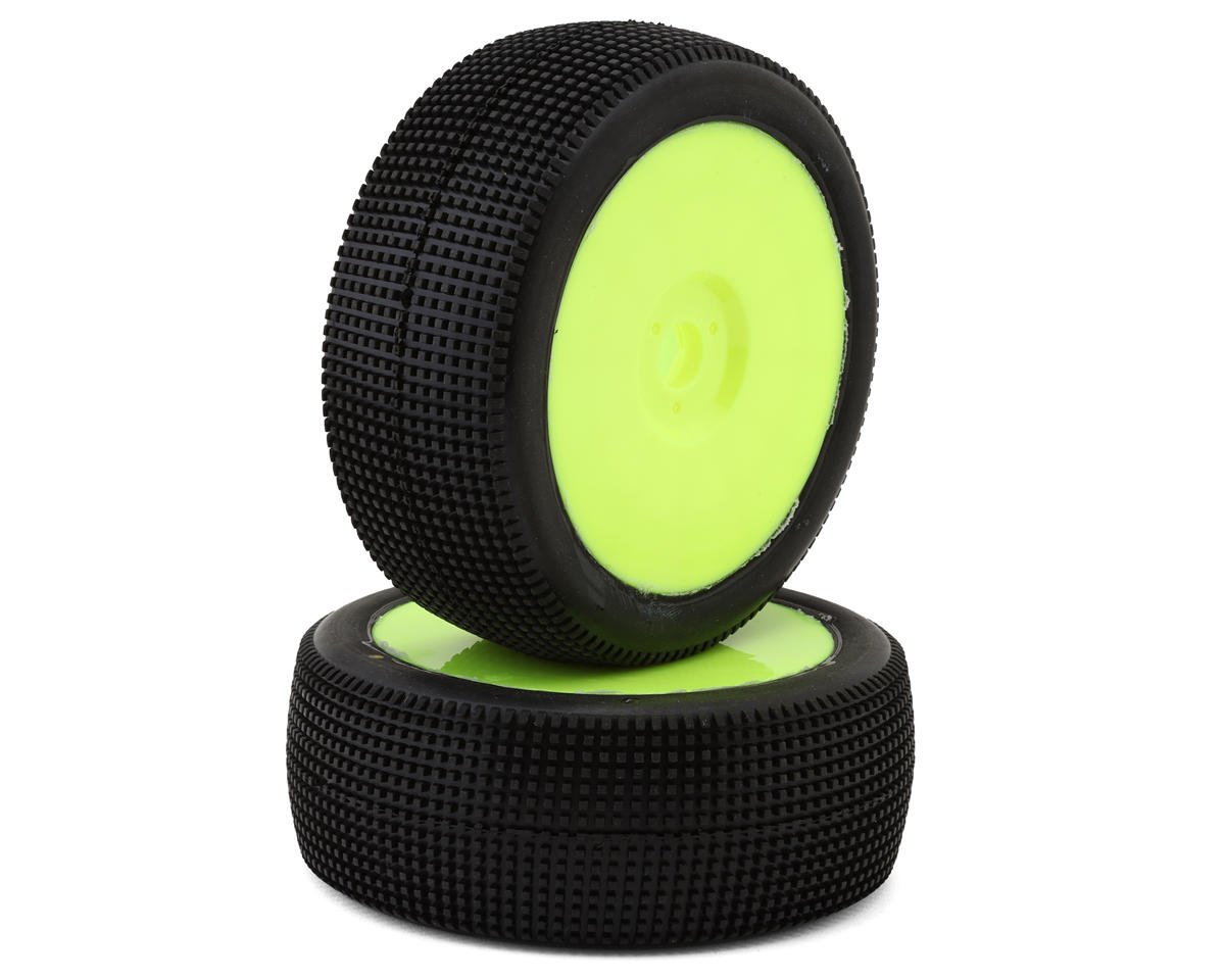 Raw Speed RC Mach One 1/8 Buggy Pre-Mounted Tires (Yellow) (2) (Super Soft) - RWS180112SSBY