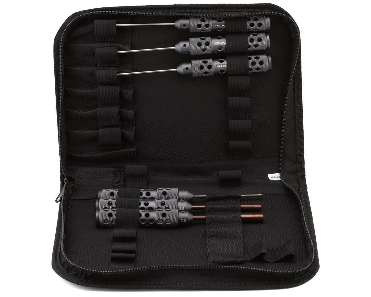 ProTek RC 6-Piece Metric Hex & Nut Driver "TruTorque" 1/10 Surface Tool Set w/Carrying Case - PTK-8300