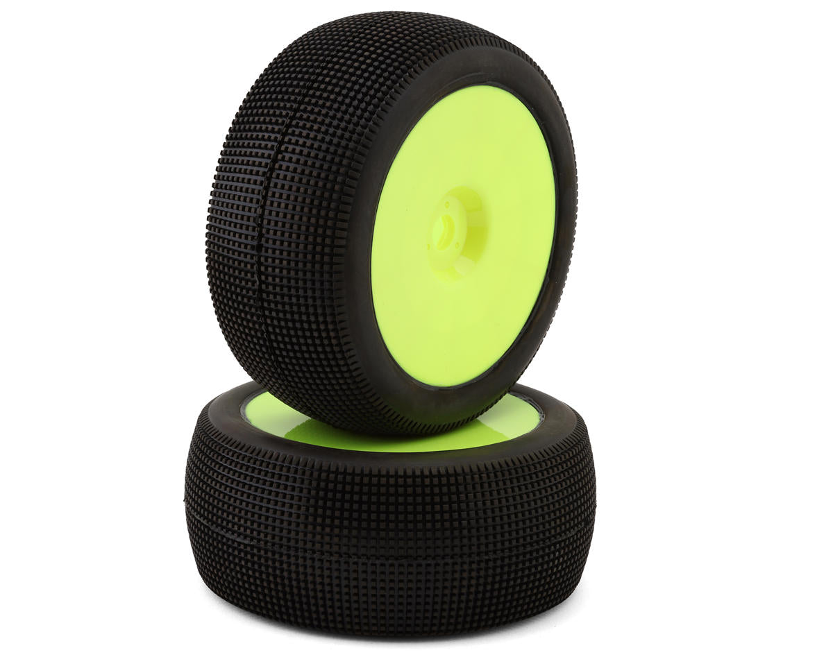 Raw Speed RC Mach One 1/8 Truggy Pre-Mounted Tires (Yellow) (2) (Super Soft) - RWS180212SSBY