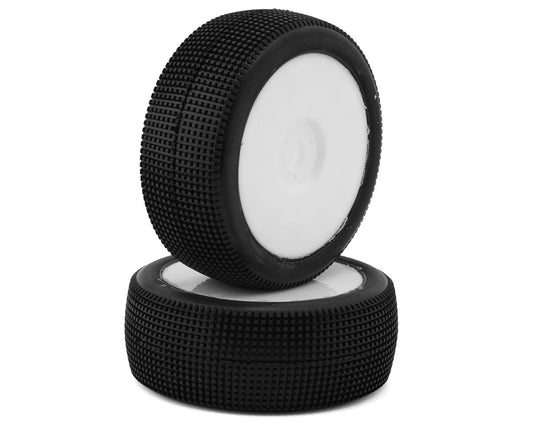 Raw Speed RC Mach One 1/8 Buggy Pre-Mounted Tires (White) (2) (Super Soft) - RWS180112SSBW