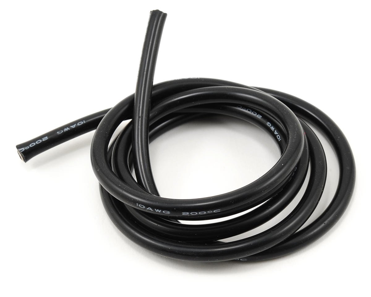 ProTek RC Silicone Hookup Wire (Black) (1 Meter) (10AWG) - PTK-5611