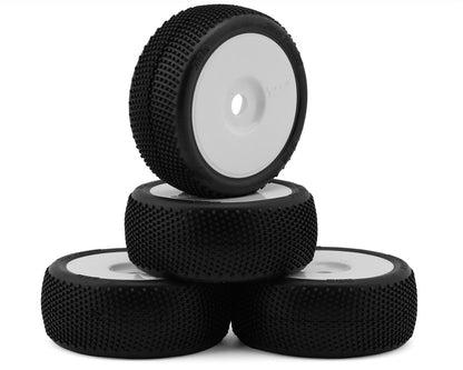 TZO Tires 200 1/8 Buggy Pre-Glued Tire Set (White) (4) (Super Soft)