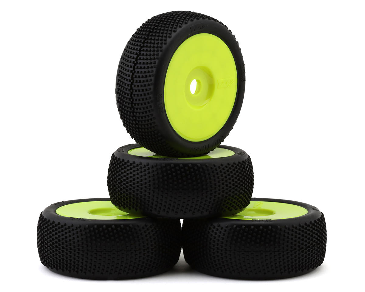 TZO Tires 200 1/8 Buggy Pre-Glued Tire Set (Yellow) (4) (Soft)