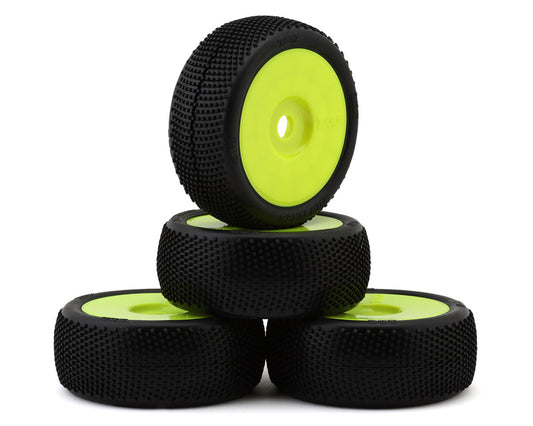 TZO Tires 200 1/8 Buggy Pre-Glued Tire Set (Yellow) (4) (Soft)