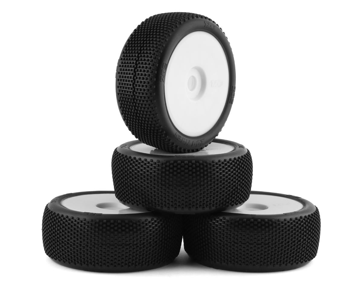 TZO Tires 202 1/8 Buggy Non-Glued Tire Set (White) (4) (Soft) - TZO-TZ202S-W-N